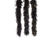 Black/ Gold Tinsel Boa - SKU:GP-0045 - UPC:099996027115 - Party Expo