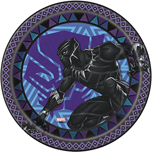 Black Panther - 7" Dessert Plates (8ct) - SKU:29694 - UPC:011179296941 - Party Expo