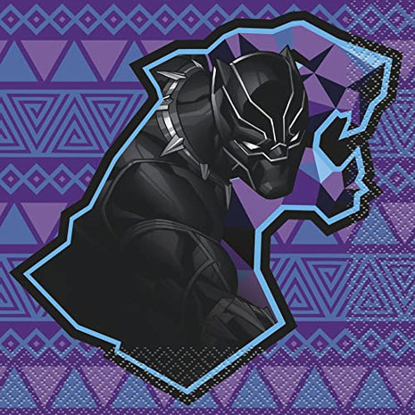 Black Panther - 9" Lunch Napkins (16ct) - SKU:29692 - UPC:011179296927 - Party Expo