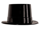 Black Plastic Topper Hat - SKU:66624 - UPC:034689666240 - Party Expo