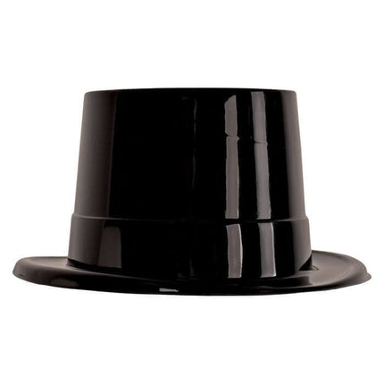 Black Plastic Topper Hat - SKU:66624 - UPC:034689666240 - Party Expo