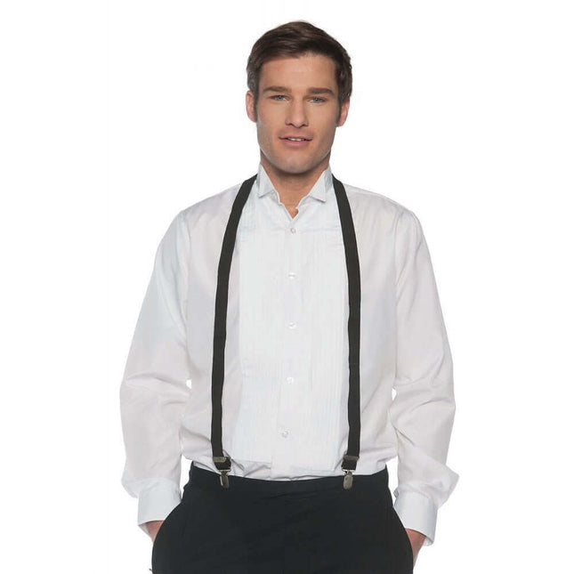 Black Suspenders - SKU:28728 OS - UPC:897164872815 - Party Expo