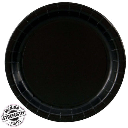 Black Velvet 9" Plate - SKU:47134B - UPC:039938170936 - Party Expo