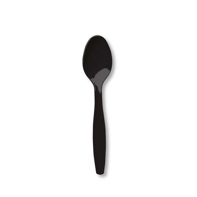 Black Velvet Plastic Spoons - SKU:010556- - UPC:073525109220 - Party Expo