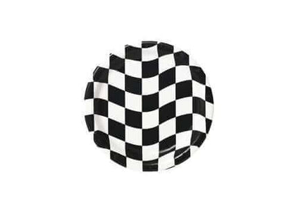 Black & White Check 7" Plate - SKU:419944 - UPC:073525794815 - Party Expo