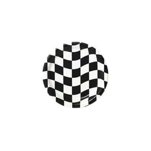 Black & White Check 7" Plate - SKU:419944 - UPC:073525794815 - Party Expo