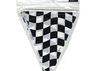 Black & White Check Flag Banner - SKU:010546617 - UPC:073525034140 - Party Expo