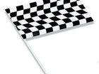 Black & White Check Jumbo Plastic Flag - SKU:010546810- - UPC:073525034188 - Party Expo