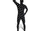Black/White Spotted Morphsuit Adult Costume - Large - SKU:78-0078L - UPC:816804012794 - Party Expo