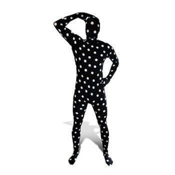 Black/White Spotted Morphsuit Adult Costume - Large - SKU:78-0078L - UPC:816804012794 - Party Expo