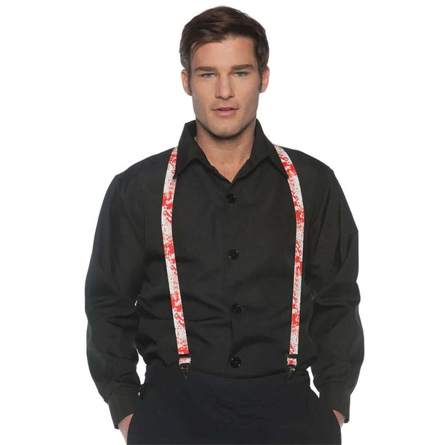 Blood Splatter Suspenders - SKU:28724 OS - UPC:843248105164 - Party Expo