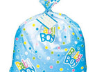 Baby Shower - Blue Dot Jumbo Plastic Bag - SKU:61866 - UPC:011179618668 - Party Expo