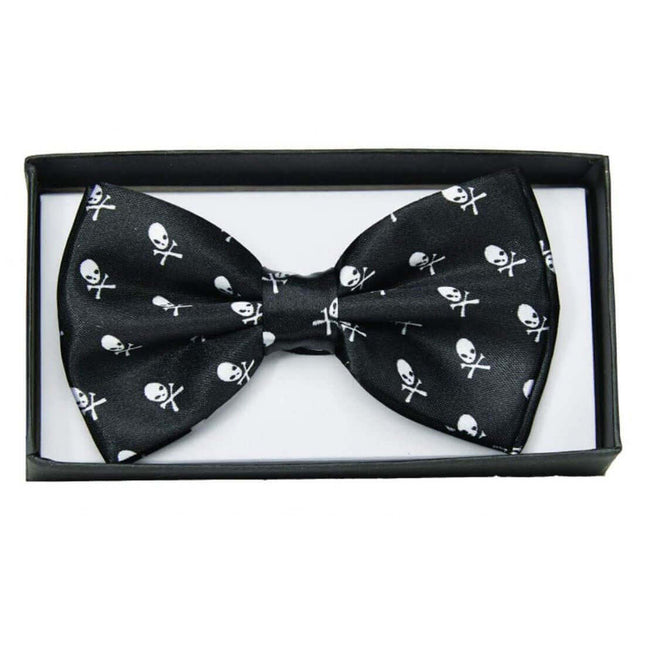 Bowtie with Printed Skulls - SKU:29801 OS - UPC:843248131675 - Party Expo