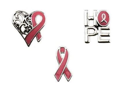 Breast Cancer Awareness Tac Pin - (3pcs) - SKU:DS27947 - UPC:212550498910 - Party Expo