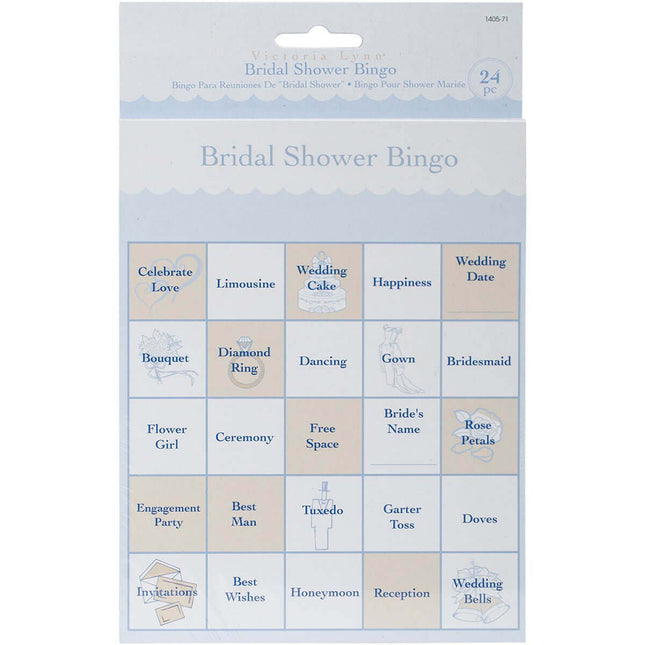Bridal Shower - Bingo Cards Game (24pcs) - SKU:1405-71 - UPC:652695653100 - Party Expo