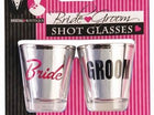 Bride & Groom Shot Glasses - SKU:F79762 - UPC:721773797620 - Party Expo