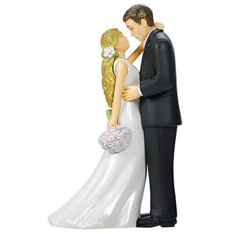 Bride & Groom with Bouquet Cake Topper - SKU:100006 - UPC:013051539580 - Party Expo