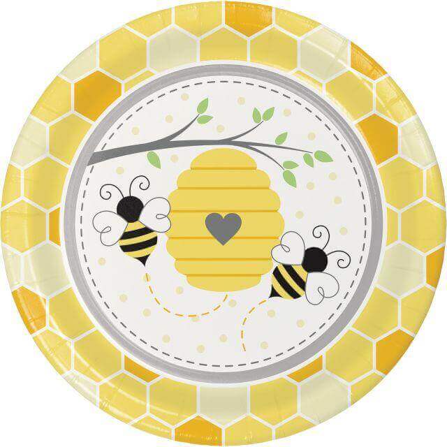 Bumblebee Baby - 9" Lunch Plate - SKU:339886 - UPC:039938618988 - Party Expo