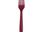 Burgundy Plastic Forks - SKU:010122 - UPC:073525809274 - Party Expo
