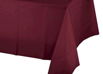 Burgundy Plastic Table Cover - SKU:723122 - UPC:073525813240 - Party Expo