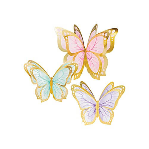 Butterfly Shimmer Foil Centerpiece - SKU:355772 - UPC:039938861483 - Party Expo