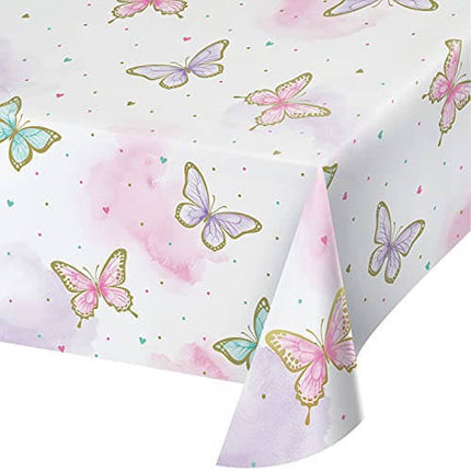 Butterfly Shimmer Paper Table Cover (All Over Print) - Party Expo