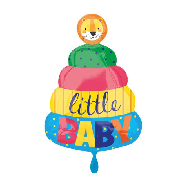Cake Shaped Little Baby Mylar Balloon - SKU:87733 - UPC:026635355896 - Party Expo