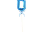 Cake Topper Number '0' - Blue - SKU:85822 - UPC:8712364858228 - Party Expo