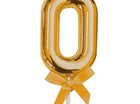 Cake Topper Number '0' - Gold - SKU:85802 - UPC:8712364858020 - Party Expo
