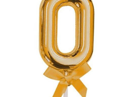 Cake Topper Number '0' - Gold - SKU:85802 - UPC:8712364858020 - Party Expo