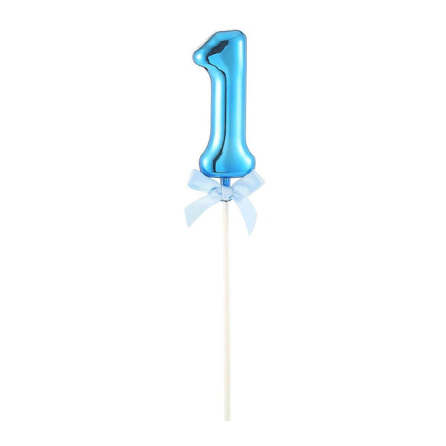 Cake Topper Number '1' - Blue - SKU:85823 - UPC:8712364858235 - Party Expo