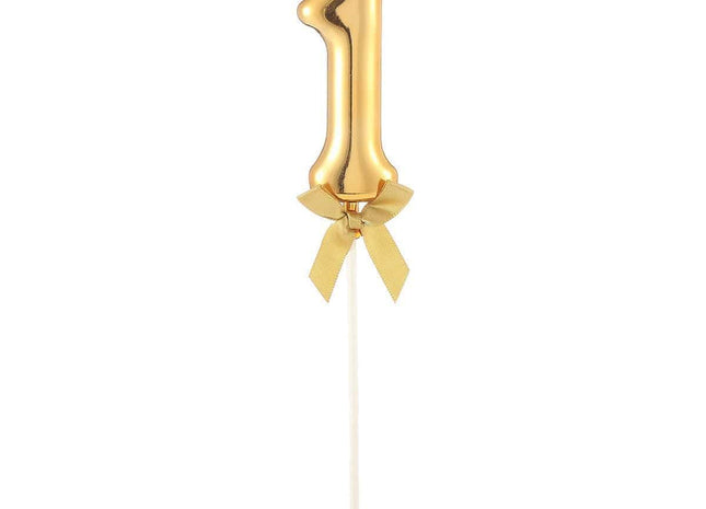 Cake Topper Number '1' - Gold - SKU:85803 - UPC:8712364858037 - Party Expo