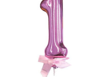 Cake Topper Number '1' - Pink - SKU:85833 - UPC:8712364858334 - Party Expo