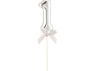 Cake Topper Number '1' - Silver - SKU:85813 - UPC:8712364858136 - Party Expo
