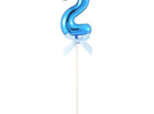 Cake Topper Number '2' - Blue - SKU:85824 - UPC:8712364858242 - Party Expo