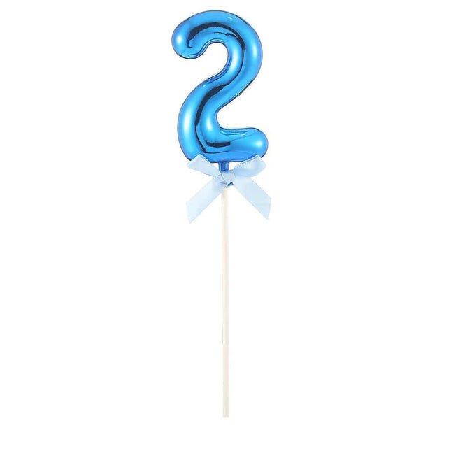 Cake Topper Number '2' - Blue - SKU:85824 - UPC:8712364858242 - Party Expo