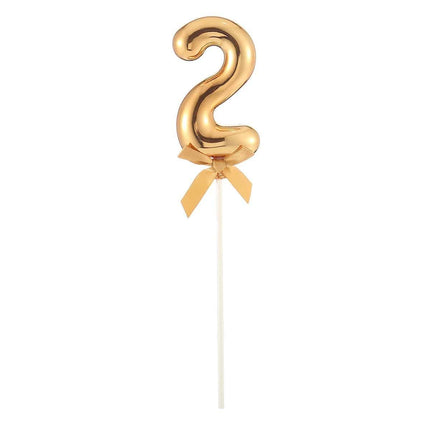 Cake Topper Number '2' - Gold - SKU:85804 - UPC:8712364858044 - Party Expo