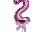 Cake Topper Number '2' - Pink - SKU:85834 - UPC:8712364858341 - Party Expo