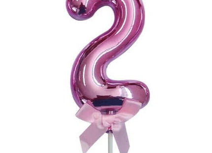 Cake Topper Number '2' - Pink - SKU:85834 - UPC:8712364858341 - Party Expo