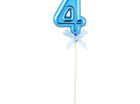 Cake Topper Number '4' - Blue - SKU:85826 - UPC:8712364858266 - Party Expo