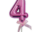 Cake Topper Number '4' - Pink - SKU:85836 - UPC:8712364858365 - Party Expo