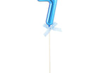 Cake Topper Number '7' - Blue - SKU:85829 - UPC:8712364858297 - Party Expo