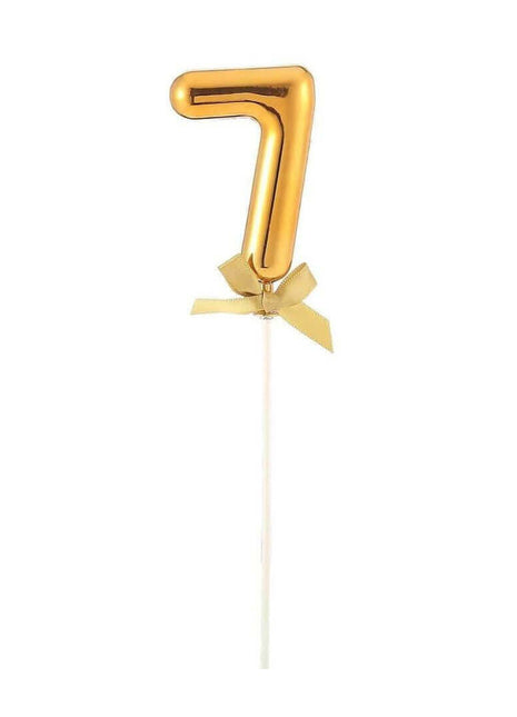 Cake Topper Number '7' - Gold - SKU:85809 - UPC:8712364858099 - Party Expo