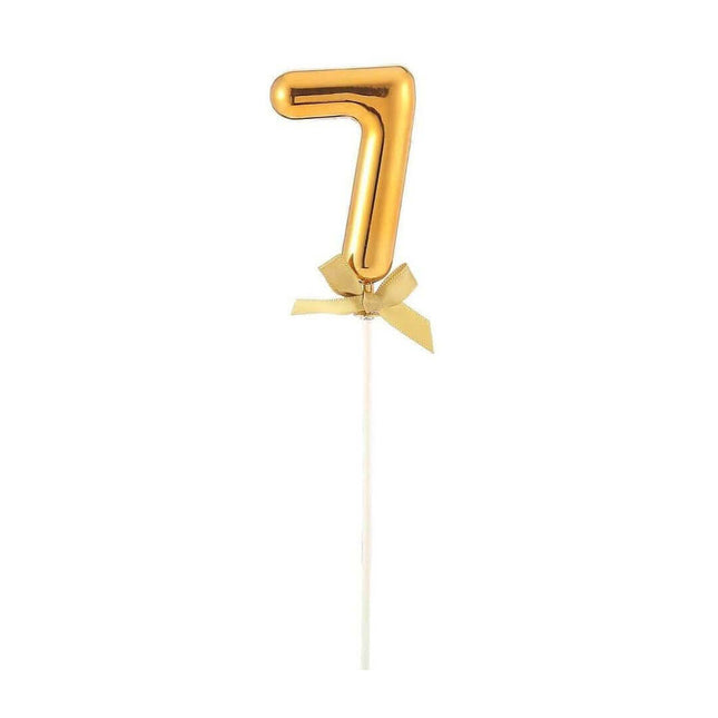 Cake Topper Number '7' - Gold - SKU:85809 - UPC:8712364858099 - Party Expo