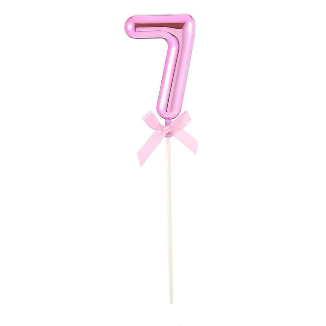 Cake Topper Number '7' - Pink - SKU:85839 - UPC:8712364858396 - Party Expo