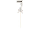 Cake Topper Number '7' - Silver - SKU:85819 - UPC:8712364858198 - Party Expo