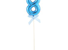 Cake Topper Number '8' - Blue - SKU:85830 - UPC:8712364858303 - Party Expo