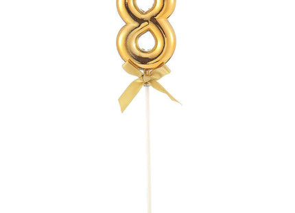 Cake Topper Number '8' - Gold - SKU:85810 - UPC:8712364858105 - Party Expo