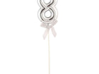 Cake Topper Number '8' - Silver - SKU:85820 - UPC:8712364858204 - Party Expo