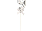 Cake Topper Number '9' - Silver - SKU:85821 - UPC:8712364858211 - Party Expo